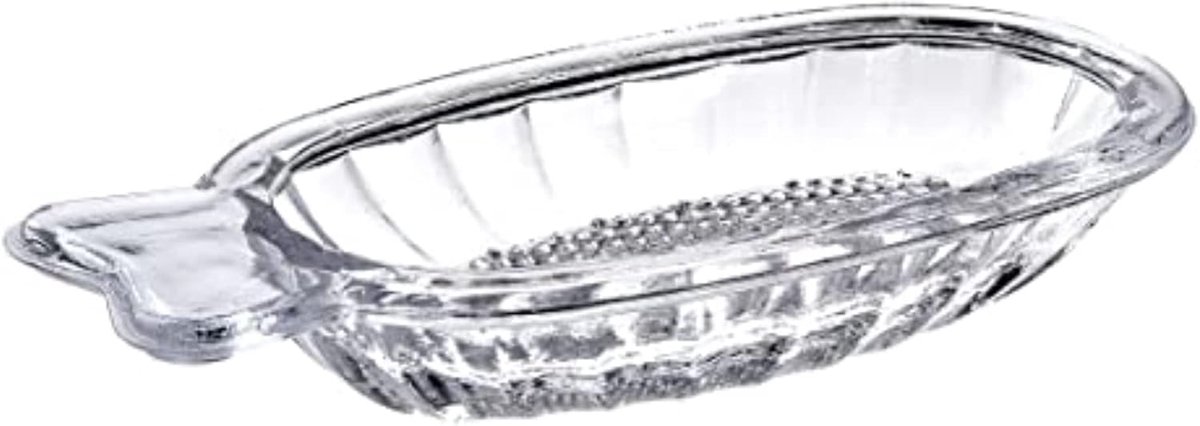 Appelrasp Glas - Fruit rasp rauwkost - Babyvoeding maken - Vaatwasserbestendig - 20 x 10 cm - Transparant