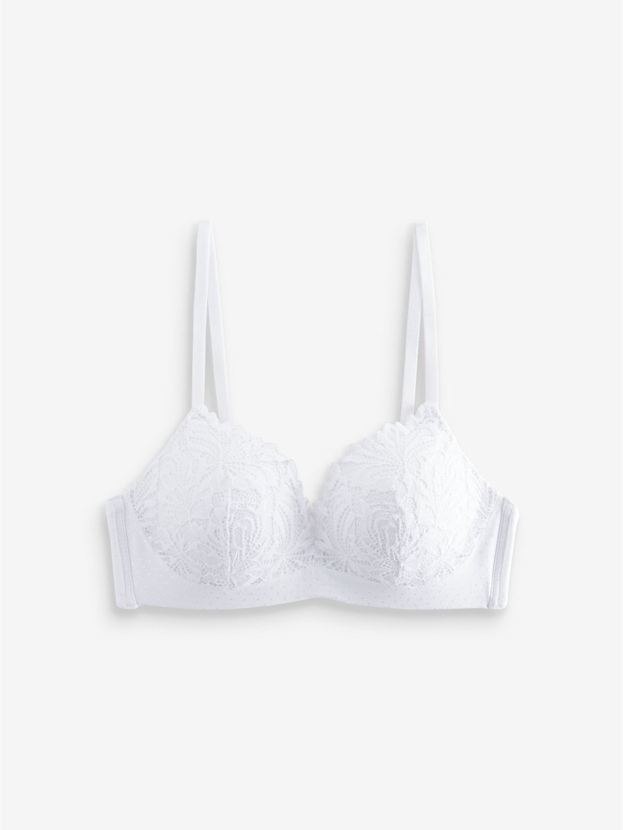 Next Dames - Ultimate Comfort beha met kant en vulling, zonder beugels - Wit White