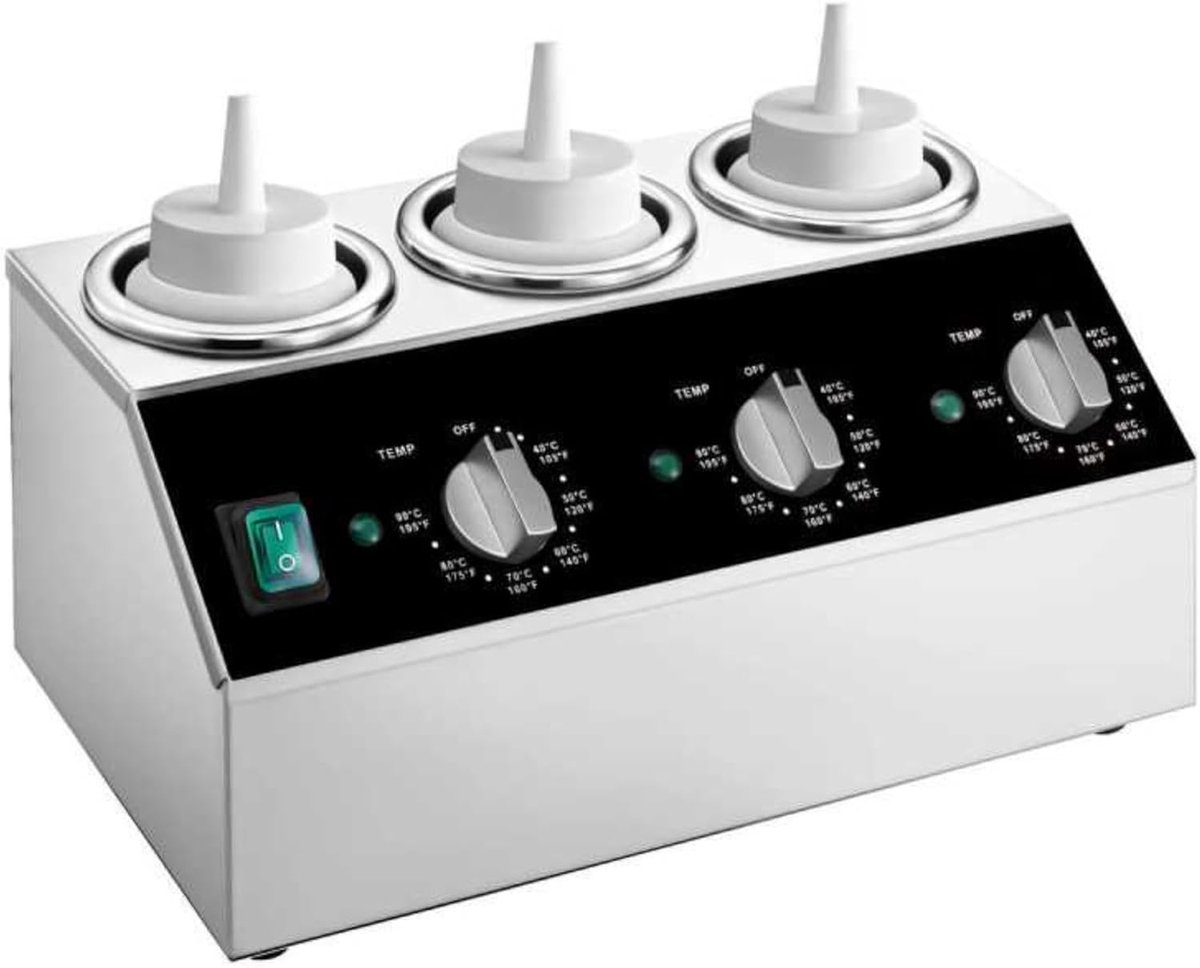 Elektrische Sausverwarmer - Bain Marie - Buffet Warm Houden - Verstelbare Thermostaat - 44x24x22 cm - Zilver