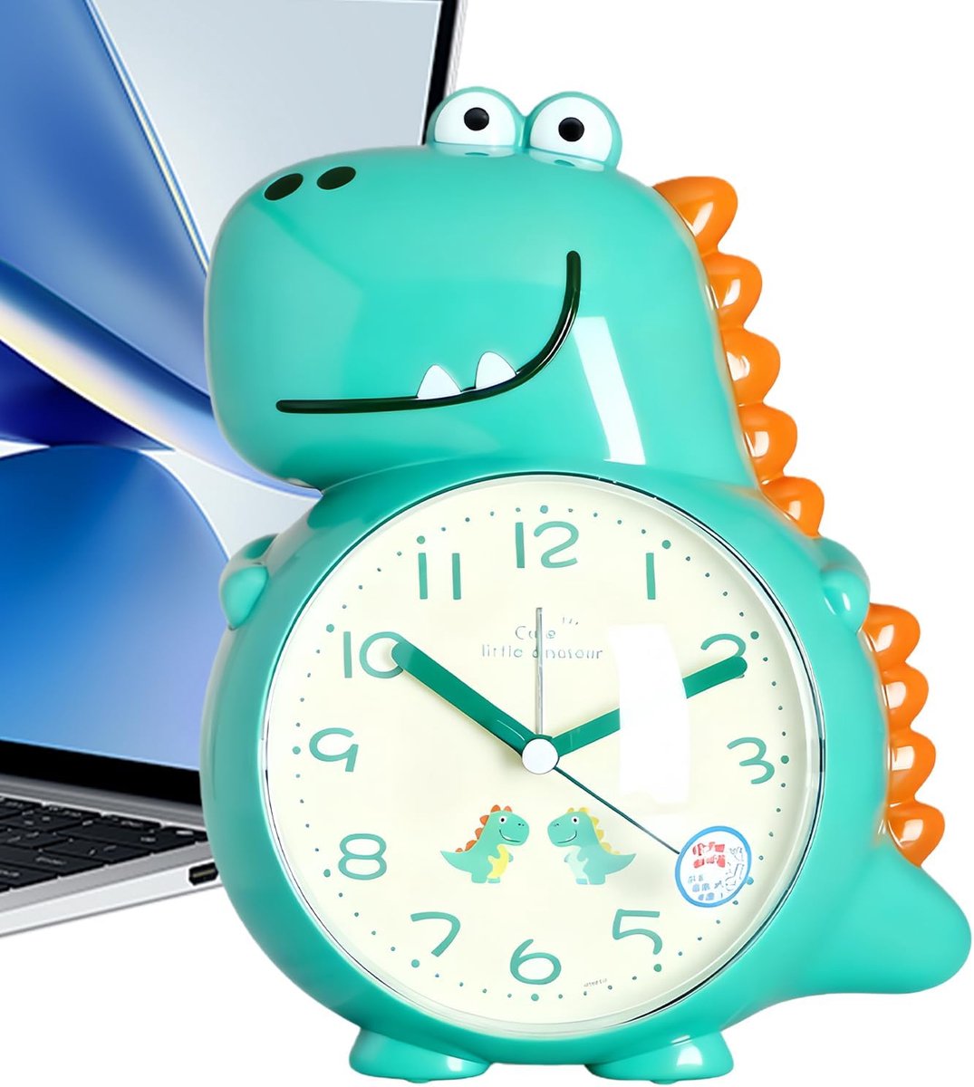 Dinosaurus Wekker - Kinderwekker Muziek - Wakker Worden - Draadloze Draagbare Speaker - 19cm Breed - Groen