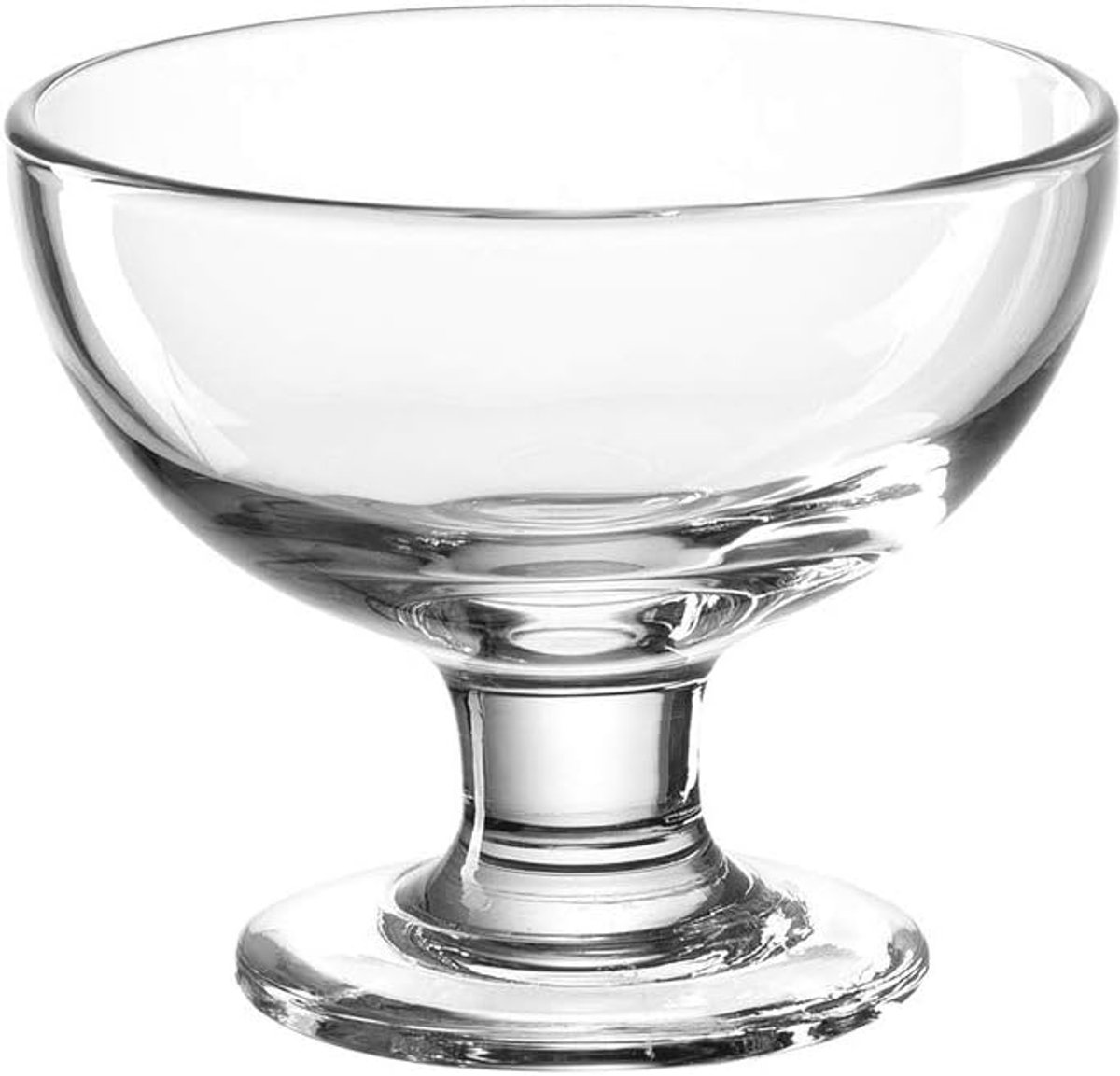 Transparante ronde dessertschaal 0,36 l van glas
