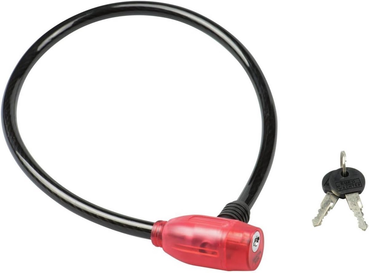 Stalen kabelslot 65 cm met automatisch sluitend systeem