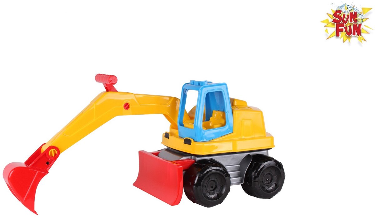 Sun Fun graafmachine speelgoed geel rood 40x18x21cm voor kinderen.
