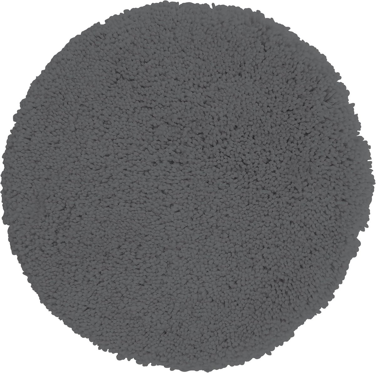 Ronde douchemat 60 cm – Hoogpolig microvezel in blauw, antislip, geschikt voor vloerverwar