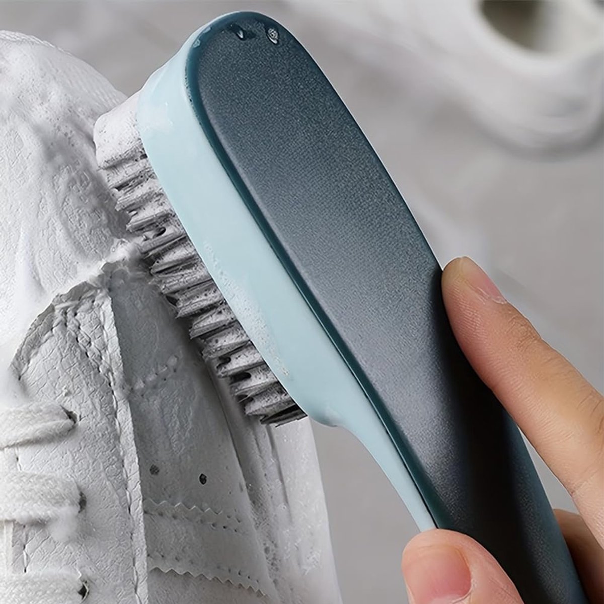 Multifunctionele schoonmaakborstel: ideaal voor wasgoed, schoenen en badkamer (blauw)