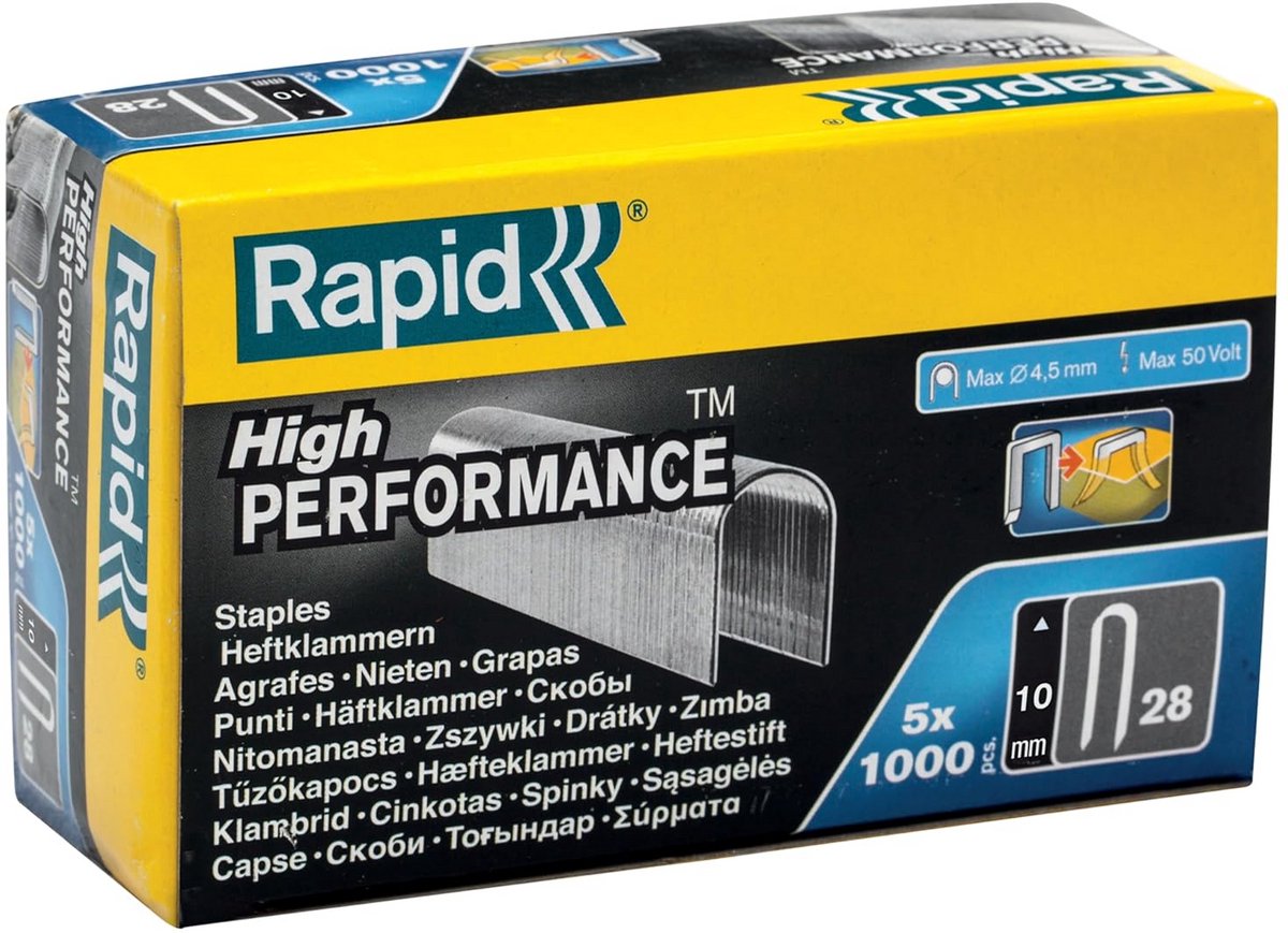 Tacker Stiften Type 28 - 10mm - 5x1.000 Stuks - Ronde Kop voor Kabels tot 4.5mm