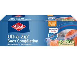 20 Diepvrieszakken Ultra Zip - Klein Model 1L - Duurzaam en Gerecycled - Ideaal voor Voedselbewaring