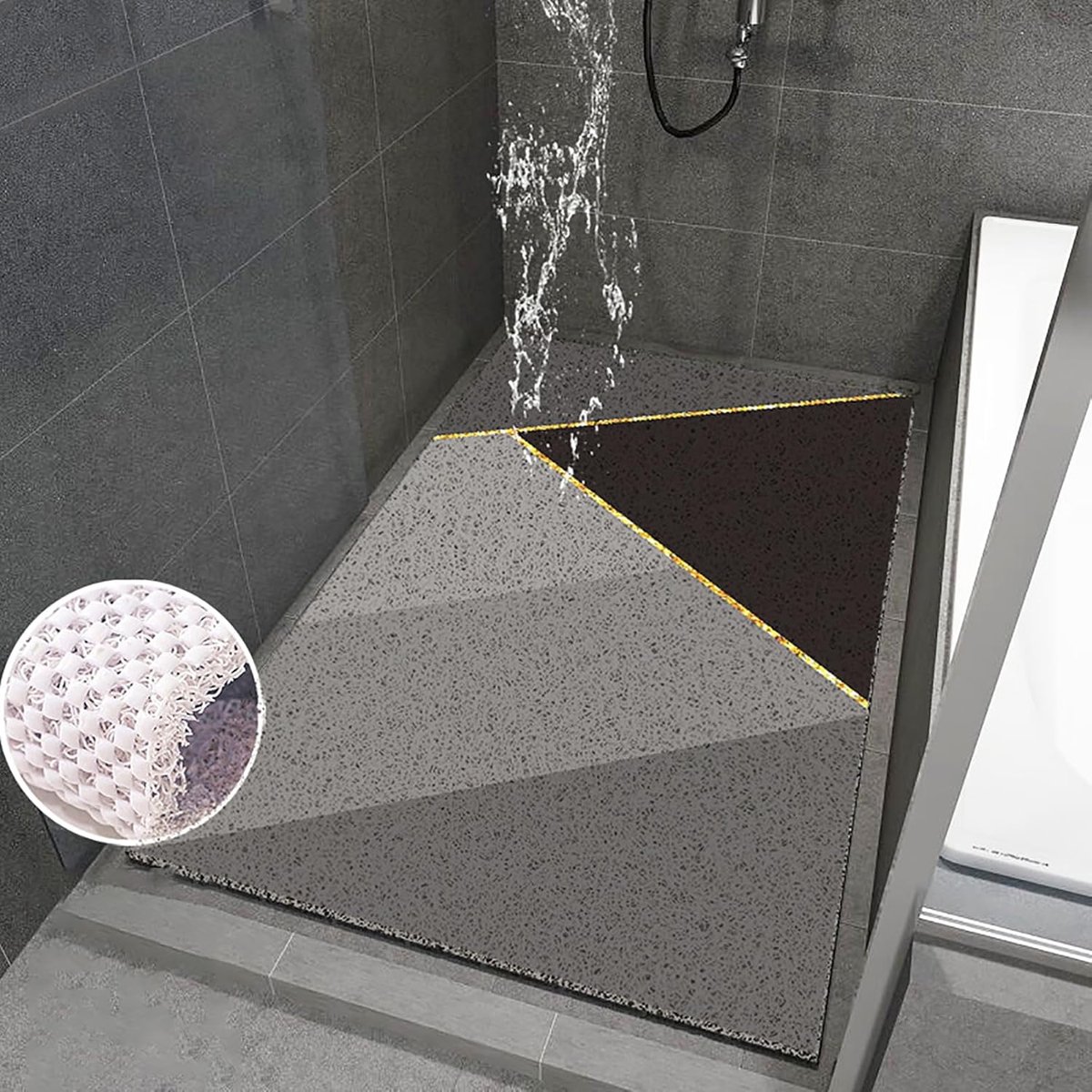 Antislip Douchemat 40 x 60 cm - Zacht, Comfortabel en Sneldrogend voor Natte Ruimtes