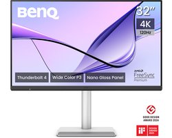 BenQ MA320UG 32" 4K IPS Mac Monitor – Nano Gloss – 98% P3 – 99% sRGB - 120Hz – Thunderbolt 4 96W – HDR10 - HDR400 – KVM