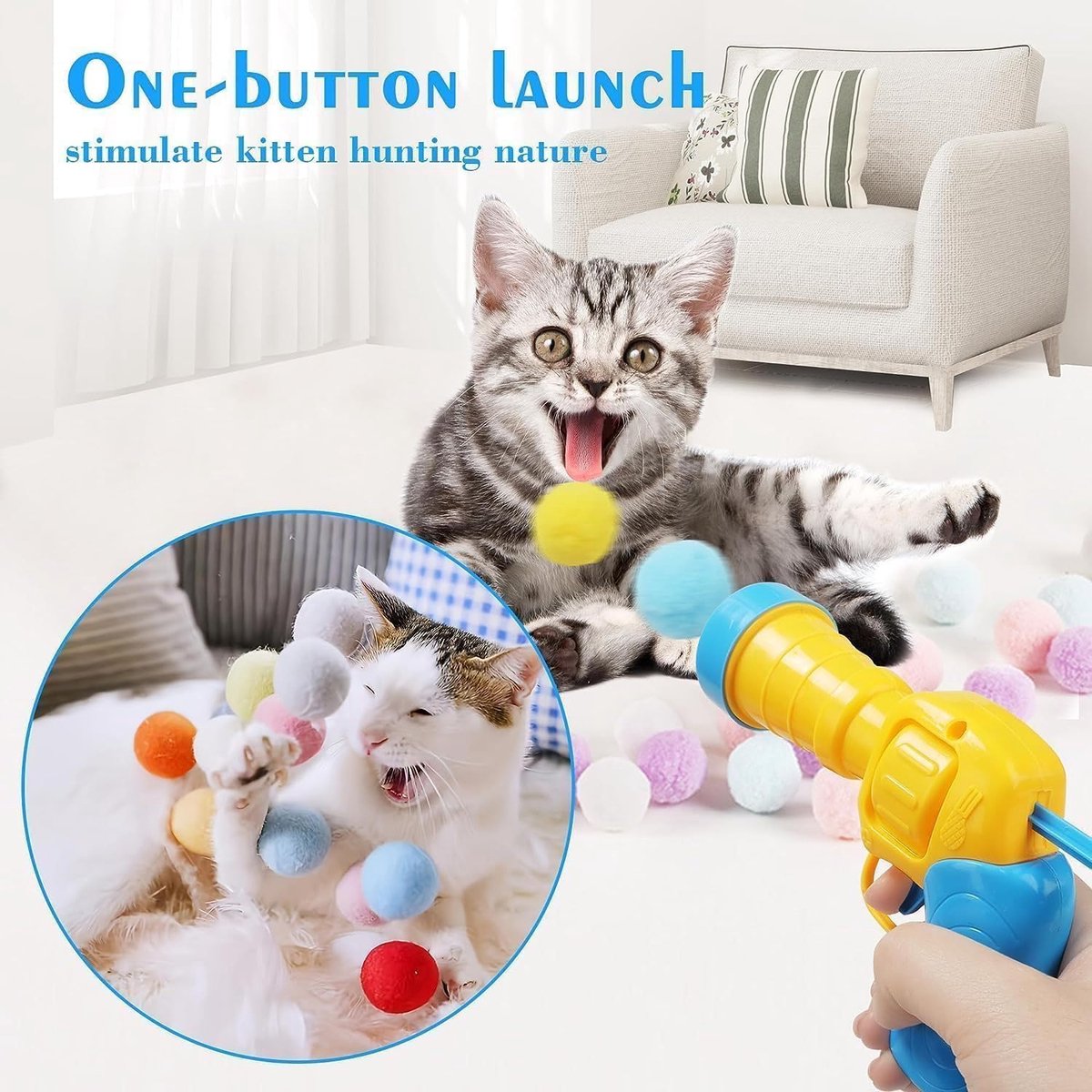 ZenoNova Katten schietpistool met 200 Zachte Ballen thumbnail 5