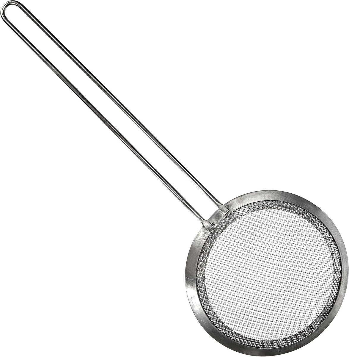 Schuimlepel van roestvrij staal - 13 cm, zilverkleurig