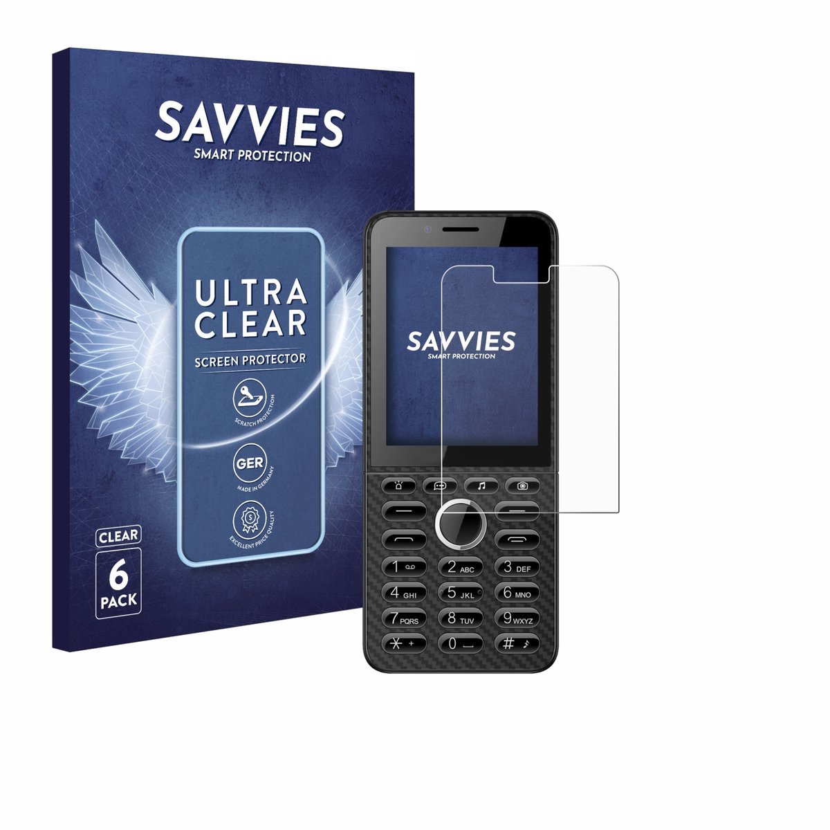 Savvies - Screenprotector voor Energizer E288S - Folie Beschermfolie transparant 6 Stuks