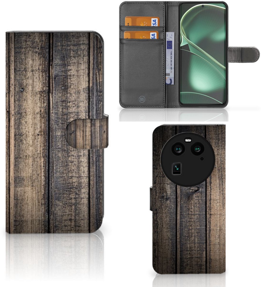 OPPO Find X6 Book Style Case Steigerhout