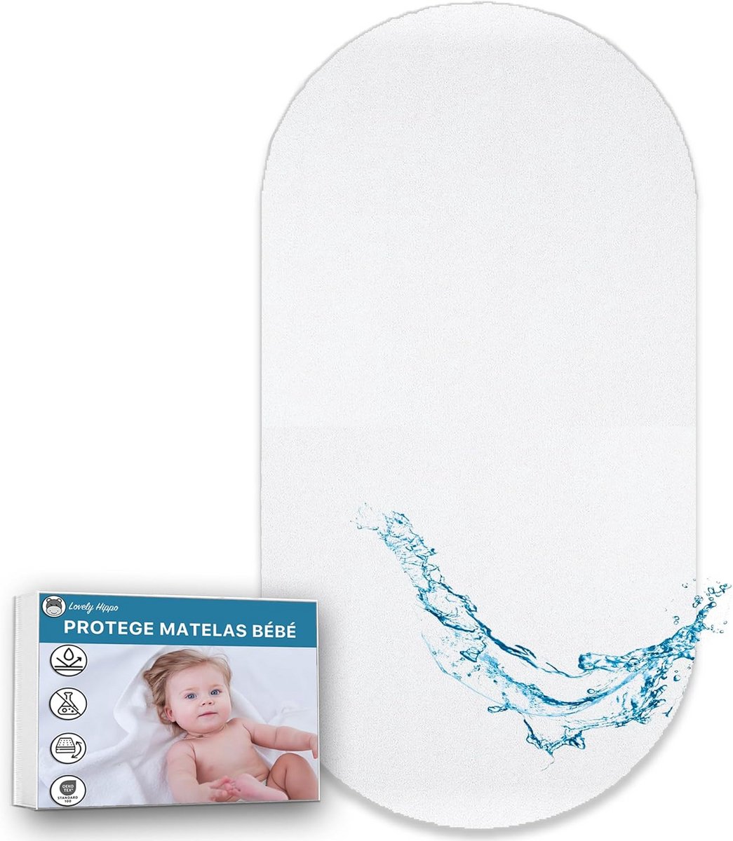 Waterdichte Matrasbeschermer voor Baby's - Oeko-Tex, Ademend en Absorberend, 35 x 75 cm