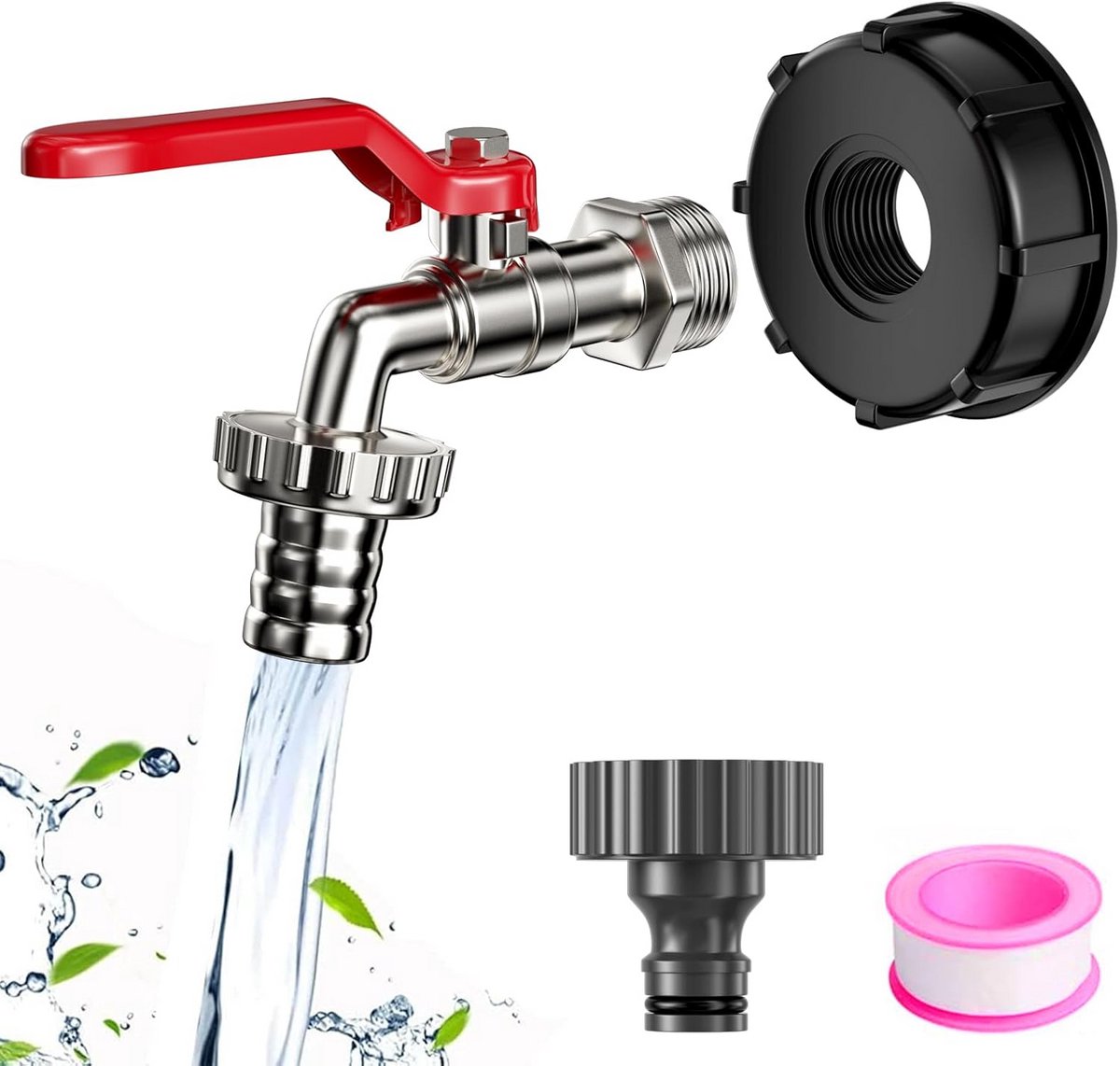 IBC Tankaccessoires zinklegering - 1000 liter waterreservoir met kraan