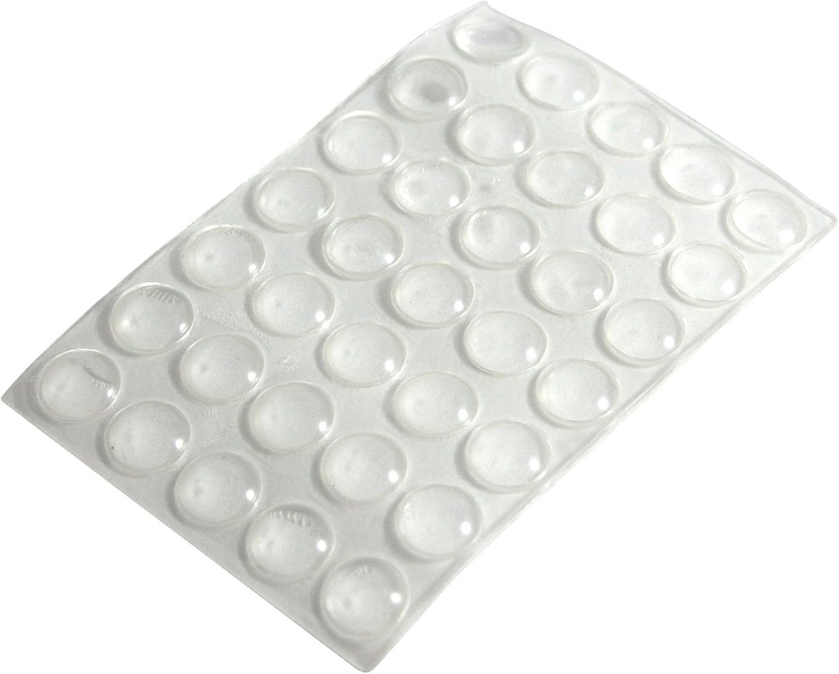 Elastische meubelbuffers 8 mm - transparante zelfklevende anti-slip dempers