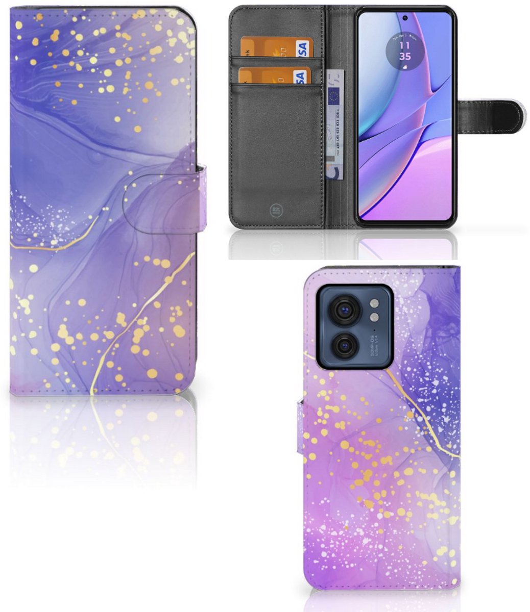Hoesje voor Motorola Edge 40 Watercolor Paars