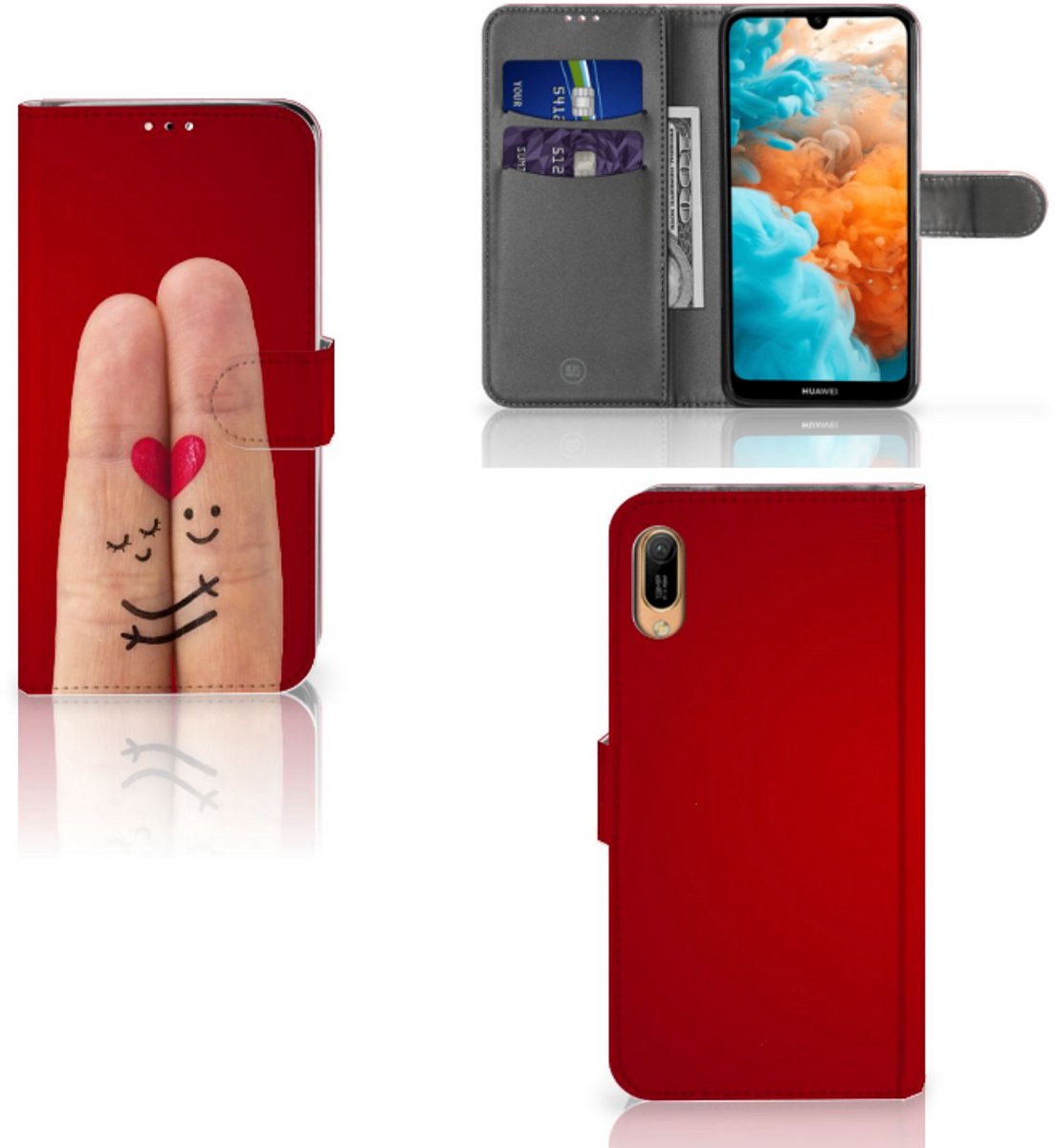 Huawei Y6 (2019) Wallet Case met Pasjes Liefde - Origineel Romantisch Cadeau