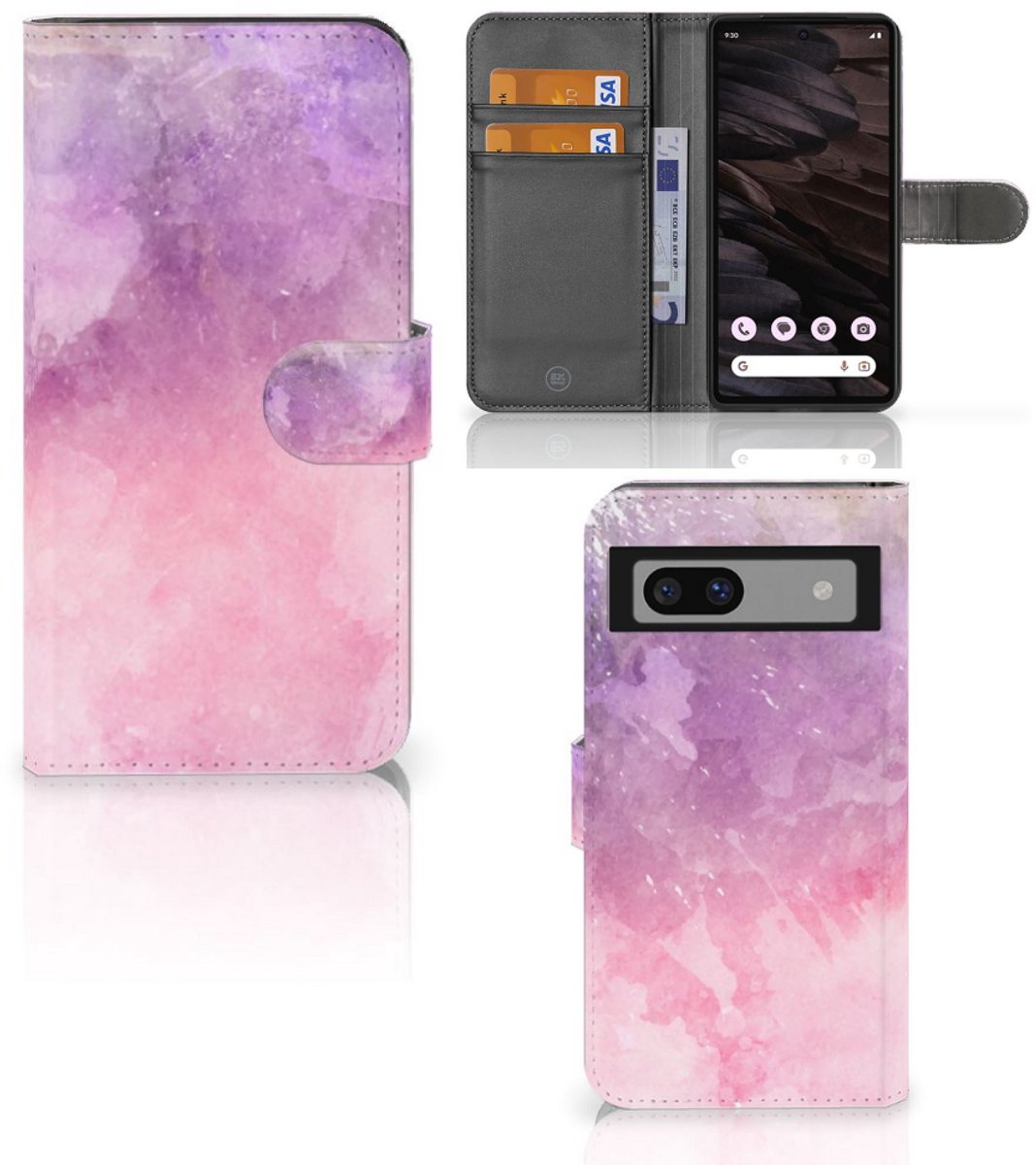 Hoesje Google Pixel 7A Pink Purple Paint