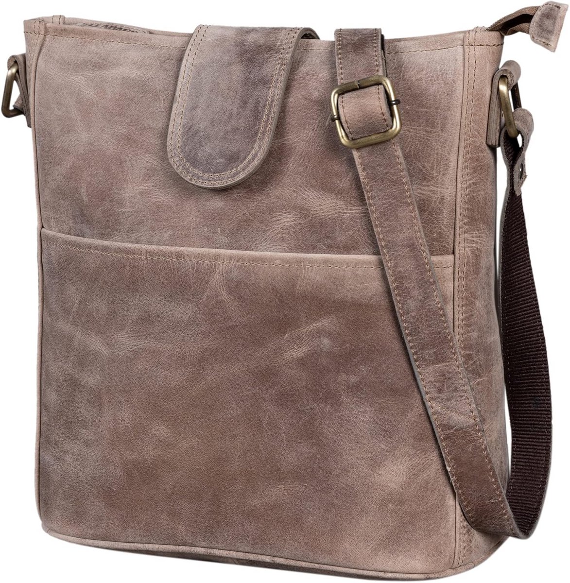 Vrouwen Leather Schoudertas - Premium Echt Leer, Ruime Tote Tas voor Werk, Universiteit en Vrije Tijd