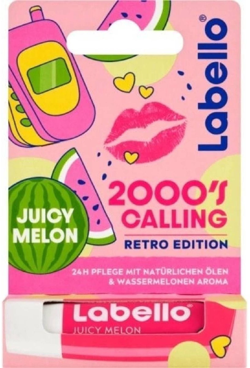 Labello lippenbalsem - juicy melon - meloen - special edition - 2000's calling - 4,8 gram