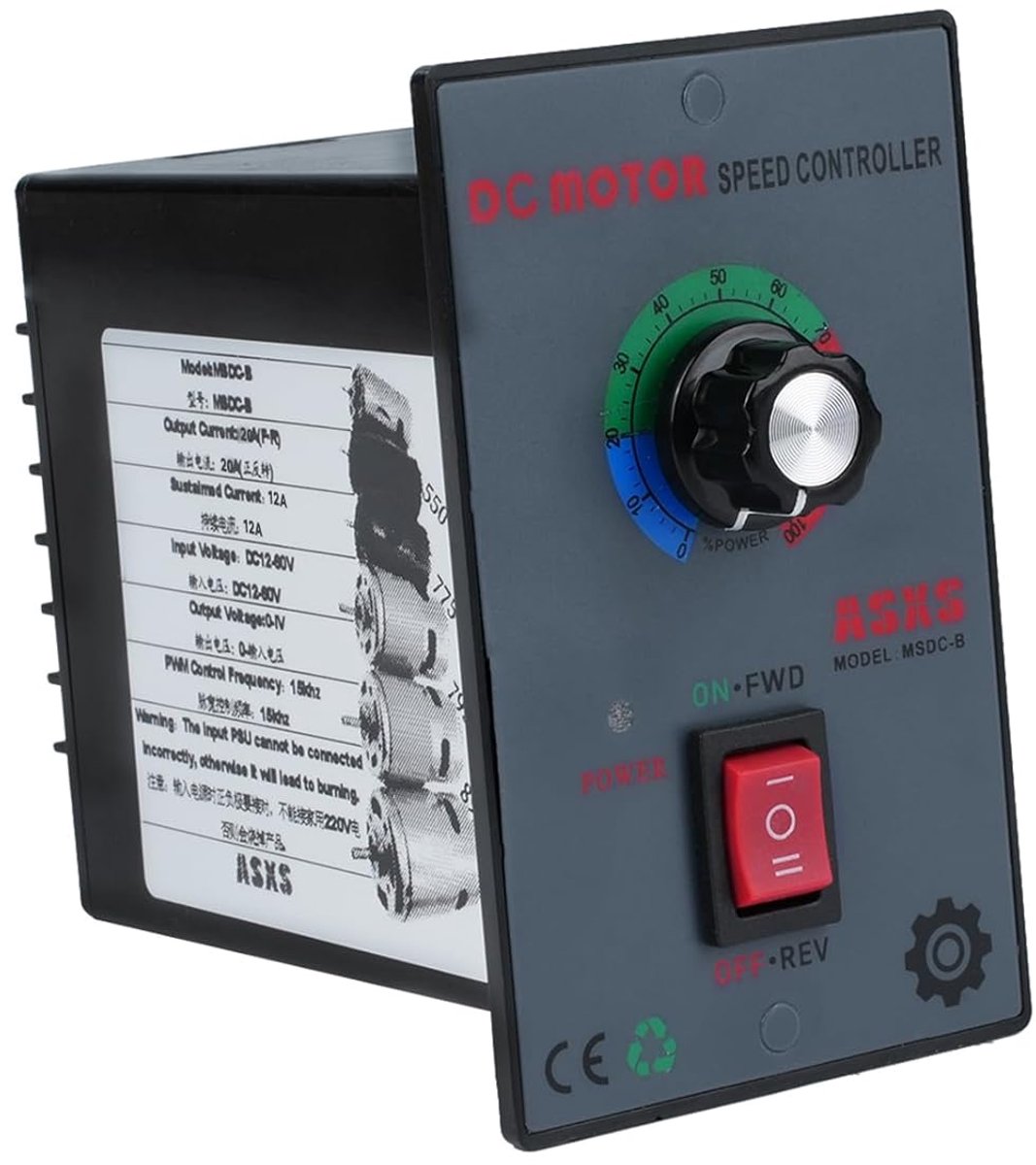 Toerentalregelaar 12V - 60V voor DC motoren met PWM regeling