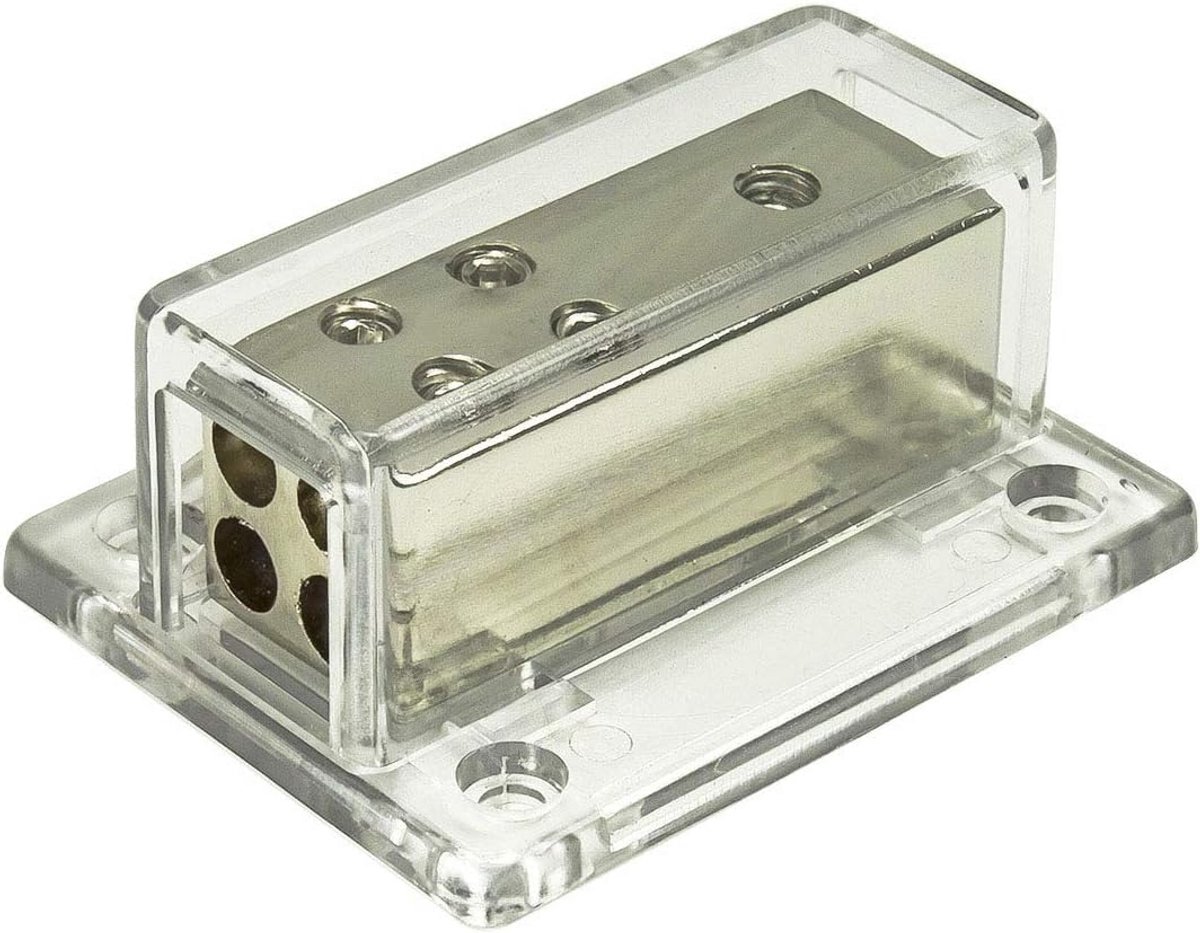 Distributieblok Stroomverdeler Platina Design 1 Ingang 25qmm tot 4 Uitgangen 10qmm