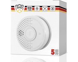 Mini Rookmelder Set van 5 - Batterij Aangedreven Brandmelders voor Thuis, Keuken, Kantoor en Caravan