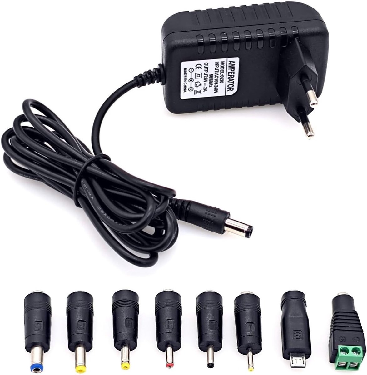 AC 100-240V naar DC 6V 2A Adapter voor Bloeddrukmeters en Apparaten