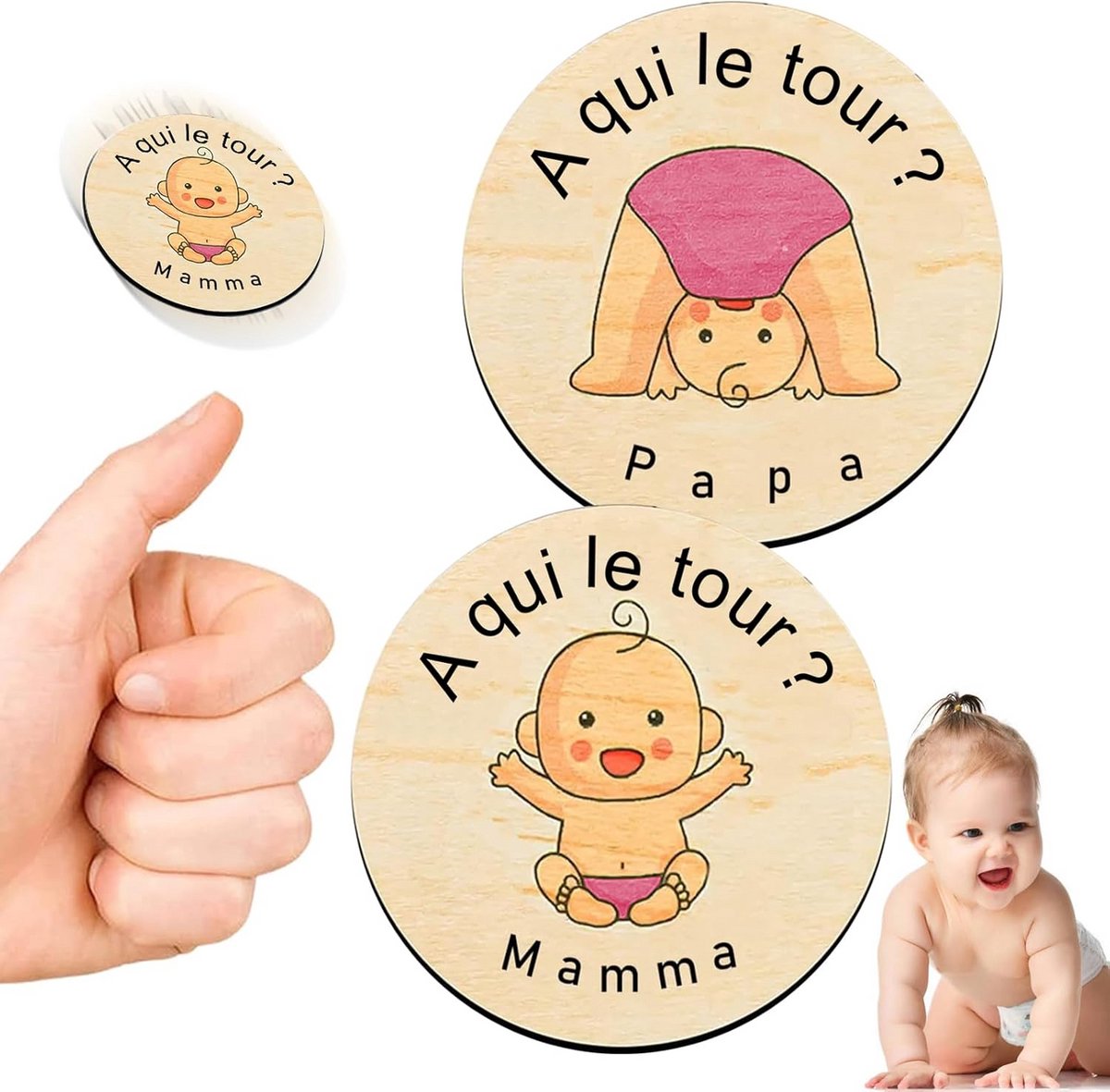 Geboortegeschenk voor Jongen of Meisje - Grappig Houten Cadeau voor Nieuwe Ouders