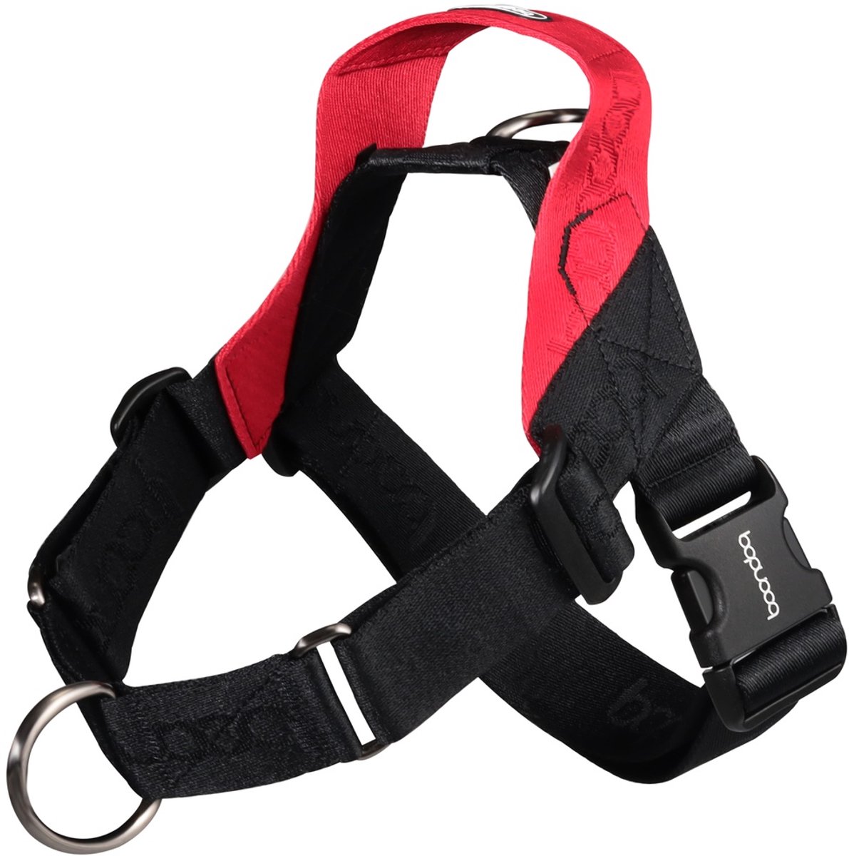 Boondog Hondentuig 0109 - Anti Trek - 2 Bevestigingspunten - Met Handvat - Verstelbaar - Comfortabel Harnas - Black - Maat L