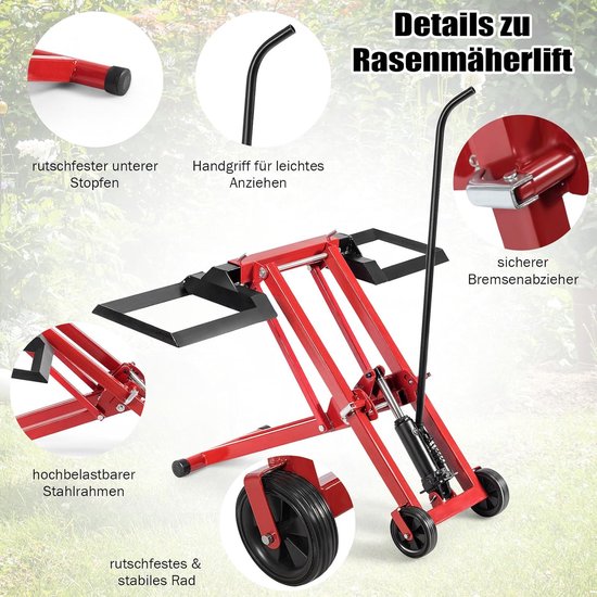 Gazontractor lifter met verstelbare hoogtes en grote draagkracht — afbeelding 2