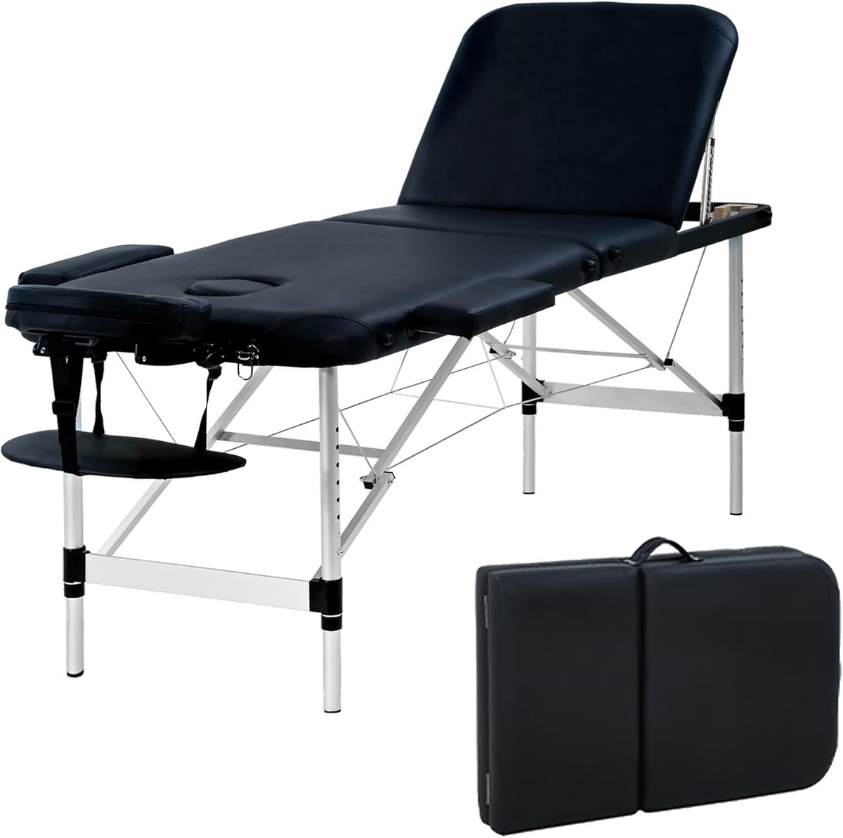 Draagbare massagetafel 73 inch hoogte verstelbare aluminium salon tafel tot 450 kg