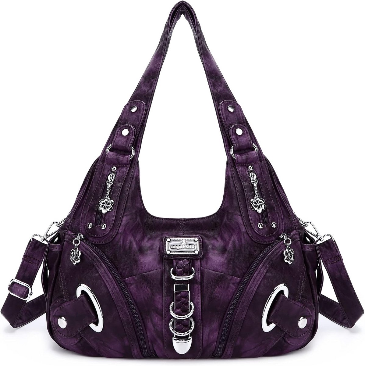 Hobo Handbag voor Dames - Grote Schoudertas voor Dagelijks Gebruik in Lilac