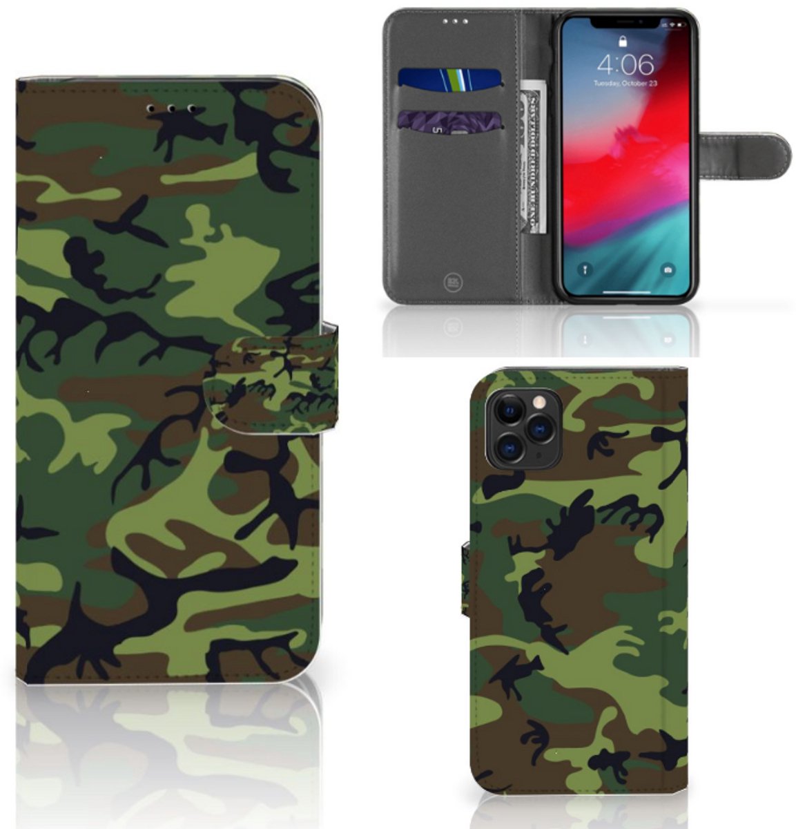 Apple iPhone 11 Pro Max Telefoon Hoesje Army Dark