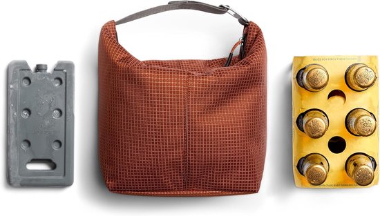 Bellroy Lite Cooler Caddy (10 liter geïsoleerde zachte koeltas met waterdichte voering, ingebouwde flesopener, plat op te vouwen als hij leeg is) - Clay — afbeelding 3