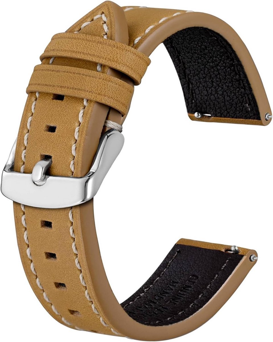 Leren Horlogebandjes met Snelle Bevestiging - Vervangband 18mm 19mm 20mm 21mm 22mm voor Mannen en Vrouwen