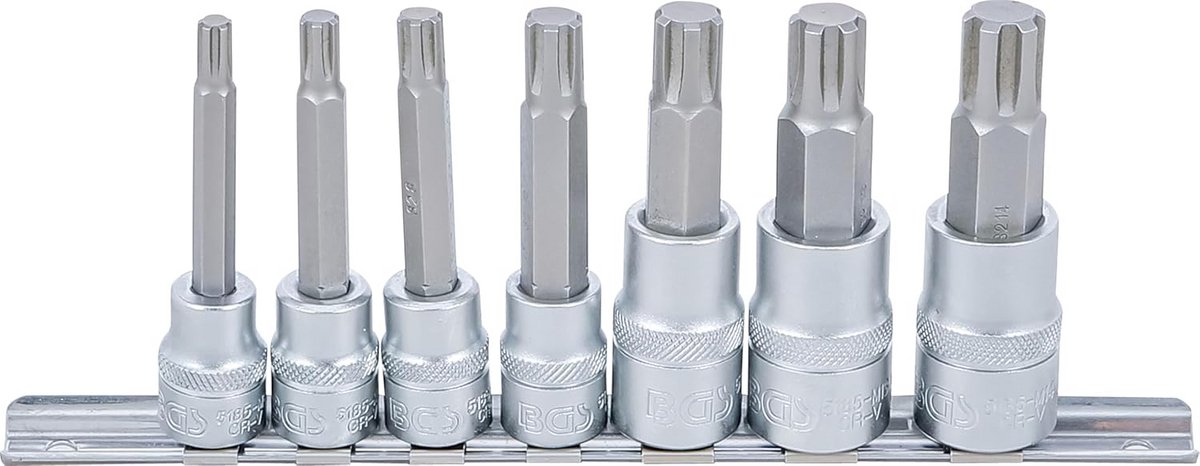 Dopsleutelbitset 10 mm (3/8") / 12,5 mm (1/2") | 7-dlg | voor RIBE M6 - M14