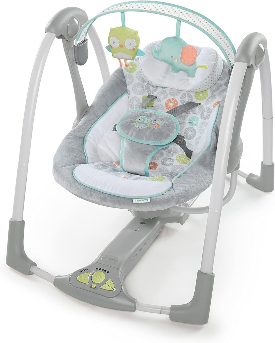Draagbare Baby Schommel met 5 Swing Snelheden en 8 Melodieën