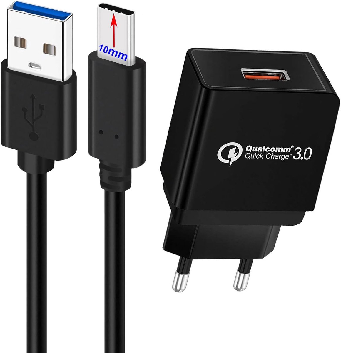 Snellader met 18W USB-C Kabel – Geschikt voor Robuuste Smartphones
