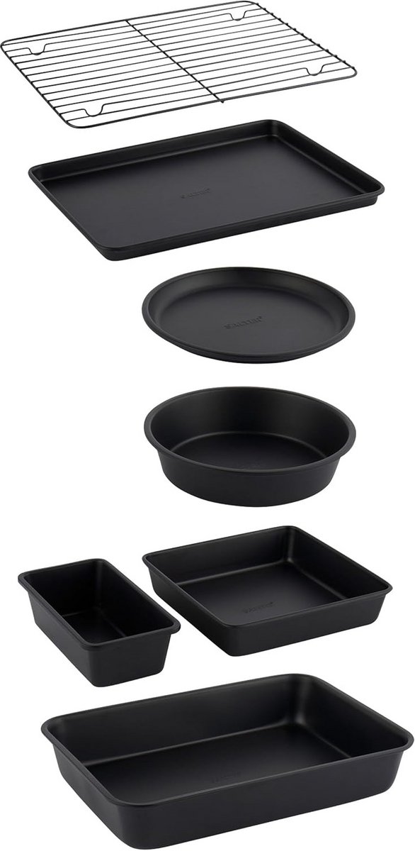 Stackable 7-Piece Non-Stick Baking Mould Set – Compact Storage, Oven-Safe & PFOA-Free