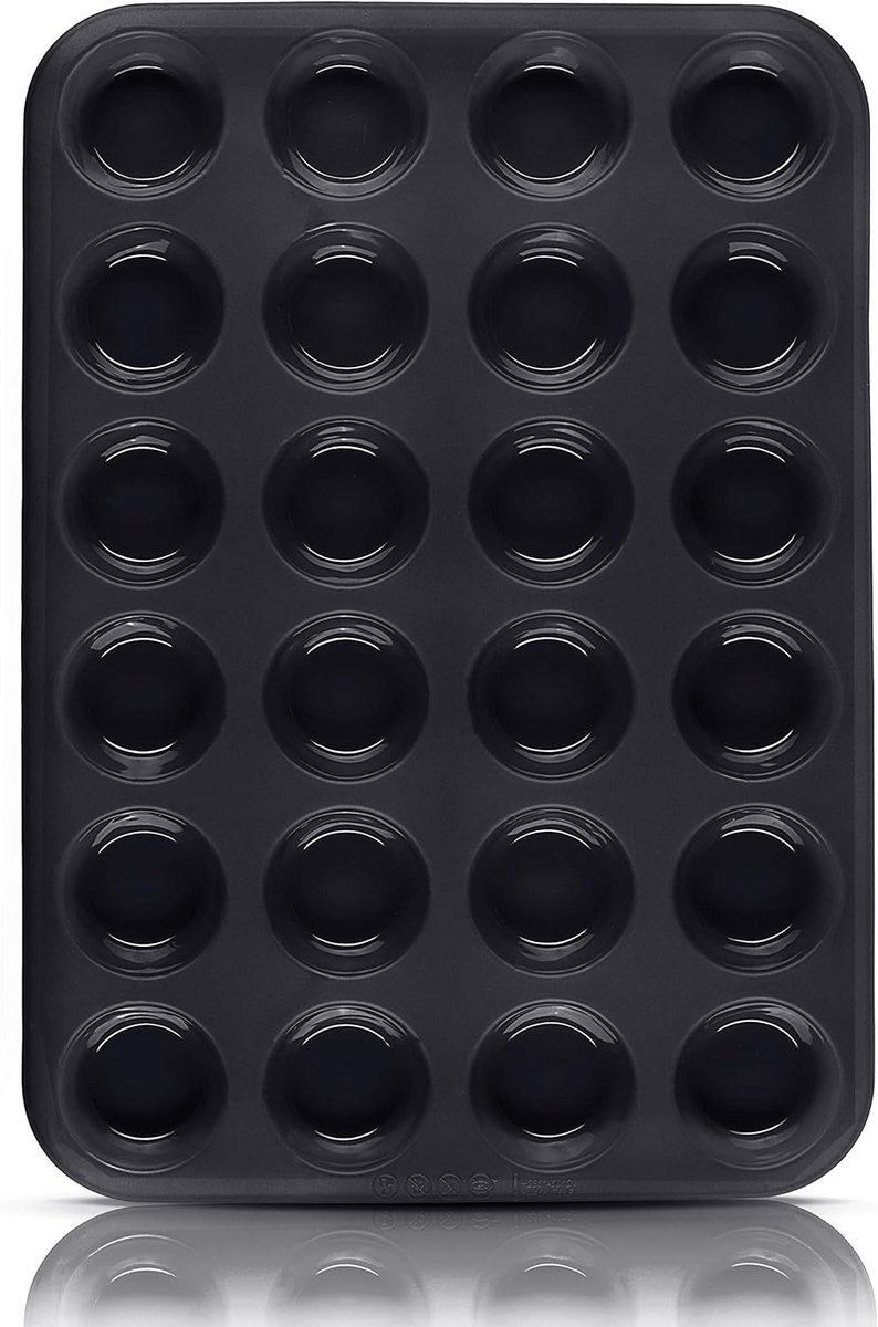 Silicone Muffin Bakvorm 24 Cavity, Flexibel en Gemakkelijk te Reinigen