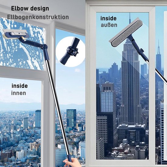 Ramenwasser Telescopisch - Telescopische Wasborstel - Professionele Raamreiniger - Glasoplossing van Merkloos	 — afbeelding 4