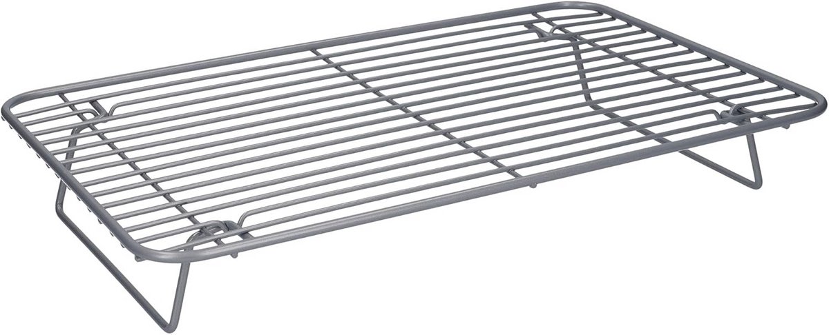 Smart Keramisch Braad- en Koelrek met Koolstofstaaldraad - 35,7 x 23 x 5,3 cm - Grijs