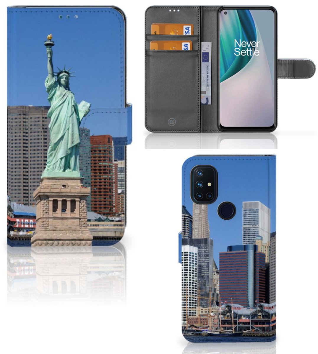 OnePlus Nord N10 Flip Cover Vrijheidsbeeld
