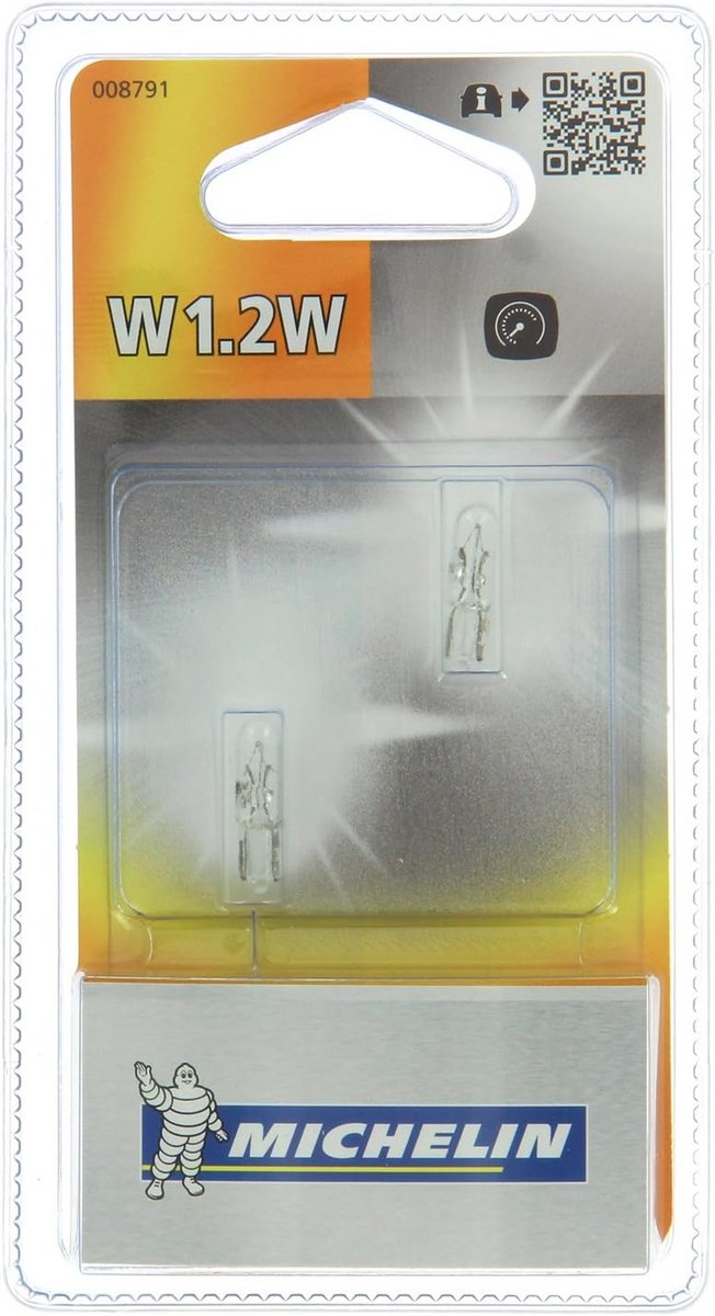 2 Lampen W1,2 W 12V voor Dashboard