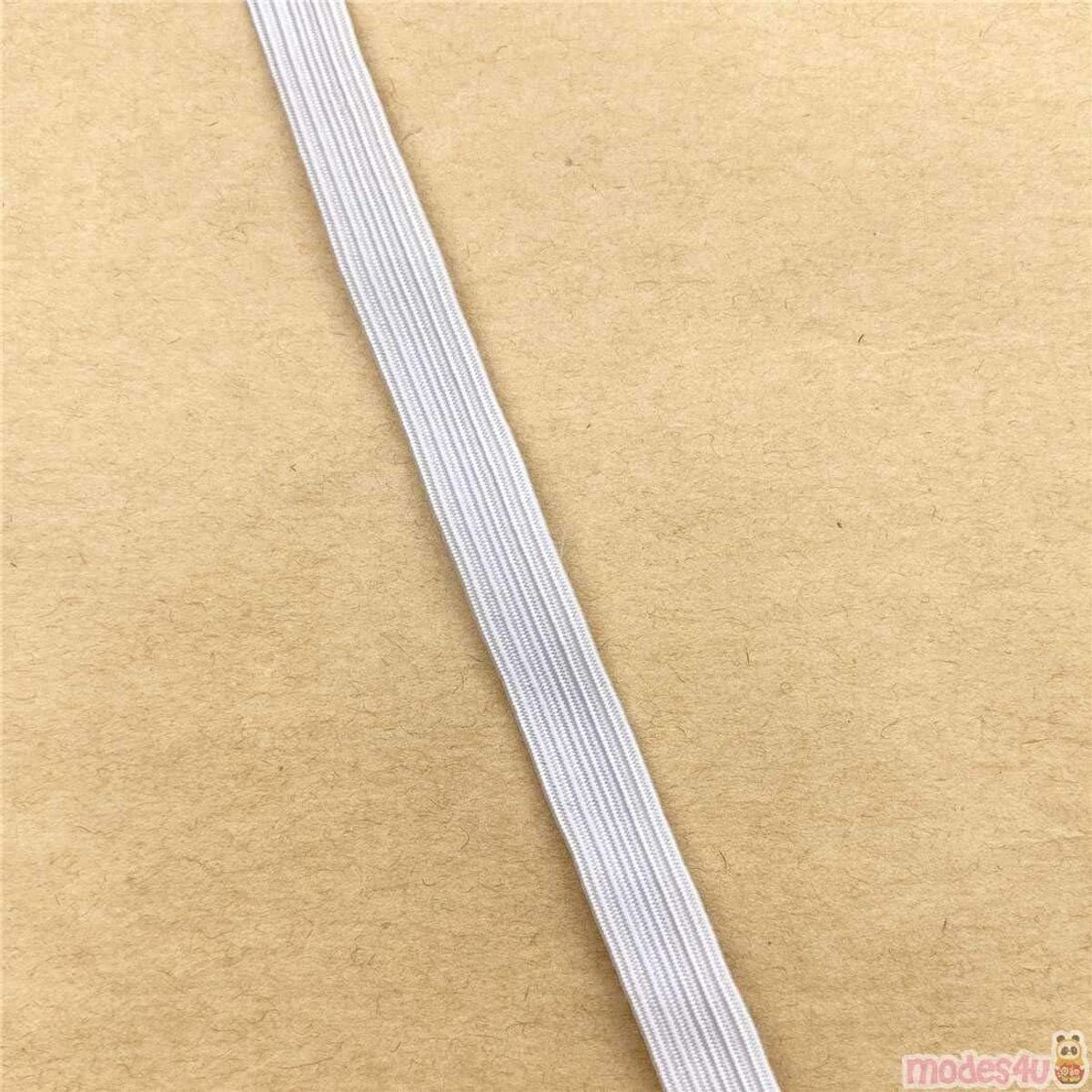 Elastische Roll van 30 Meter - 1 cm Breed - Wit voor Textiel en Kleding