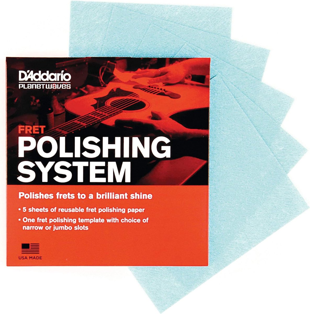 Fret Polishing System met 5 Polijstdoeken - Blauw