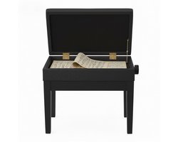 SONGMICS - Kruk - Pianokruk - In hoogte verstelbare Pianobank - Verborgen Opbergruimte - Comfortabel Gestoffeerd