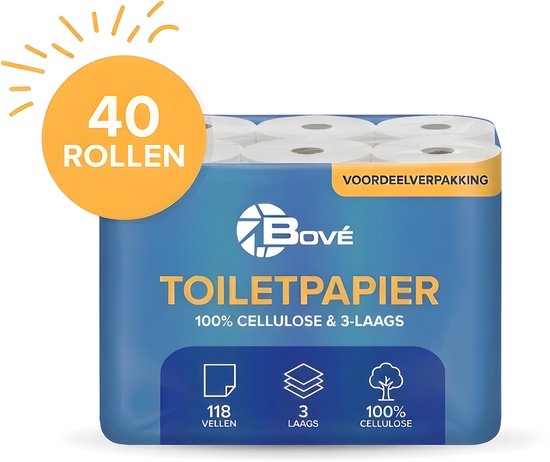 Bove toiletpapier – 3-laags – 40 rollen
